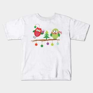 Holiday owls Kids T-Shirt